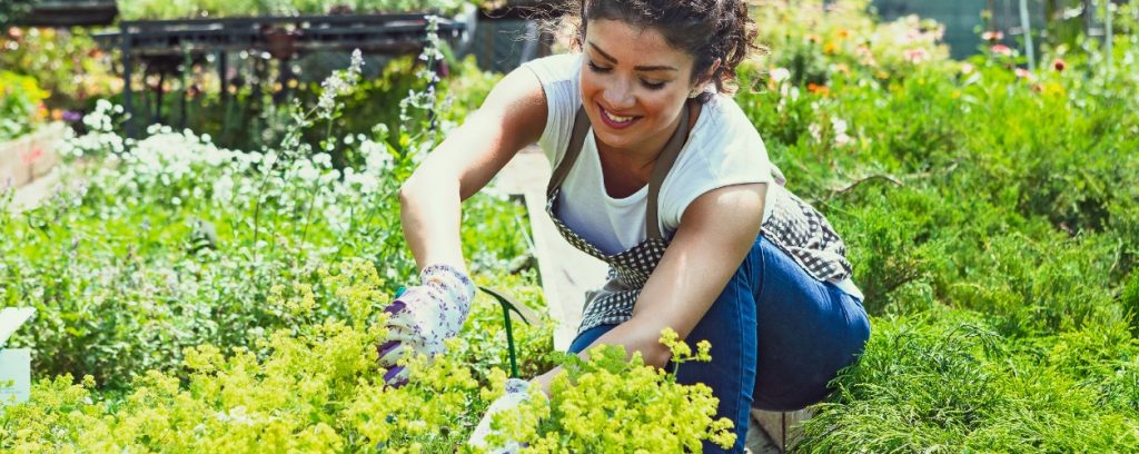Woman gardening