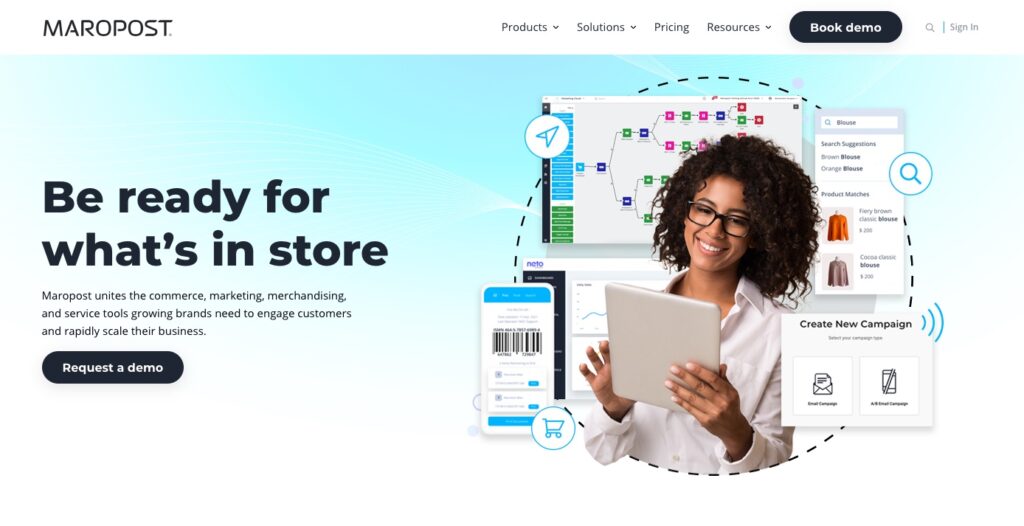 Maropost homepage