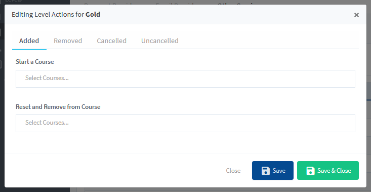 Sensei LMS Integration with WishList Member - Editing Membership Level Actions