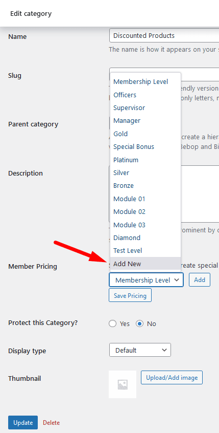 WooCommerce Product Category Member Pricing