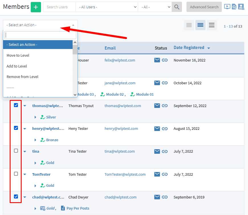 Edit Members in Bulk