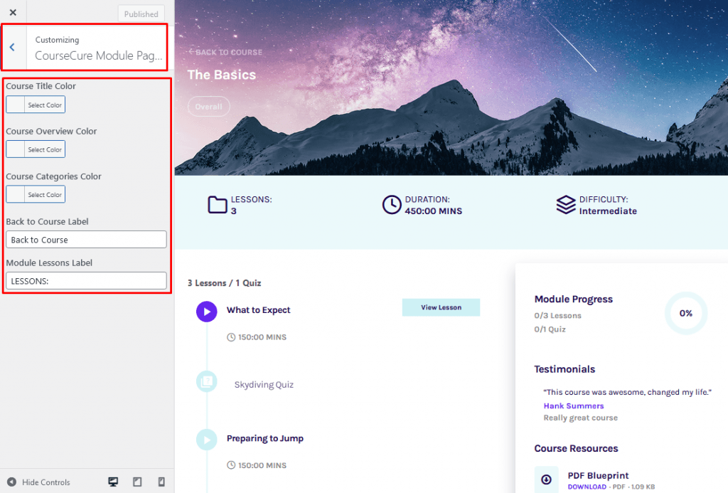 CourseCure - Customize Courses
