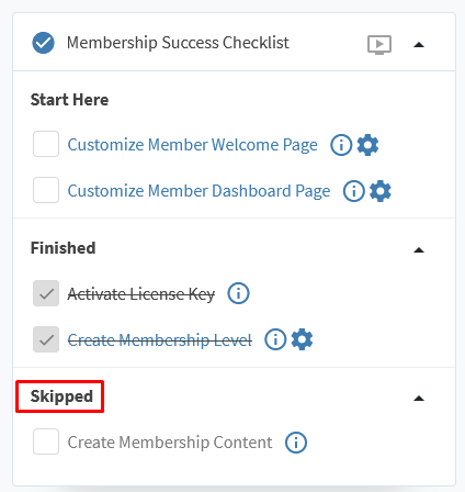 Membership Success Checklist - WishList Member