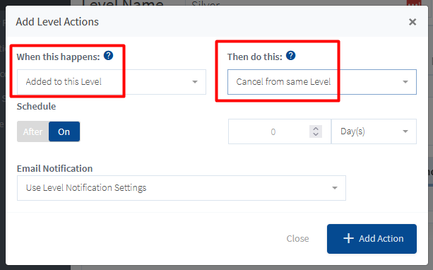 - WordPress Membership Plugin - Membership Sites cancelled from the same Level action