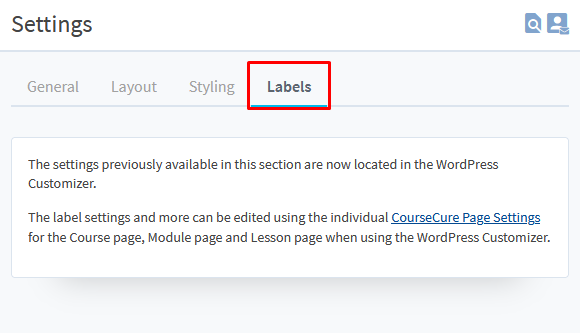 CourseCure Courses - Course Labels