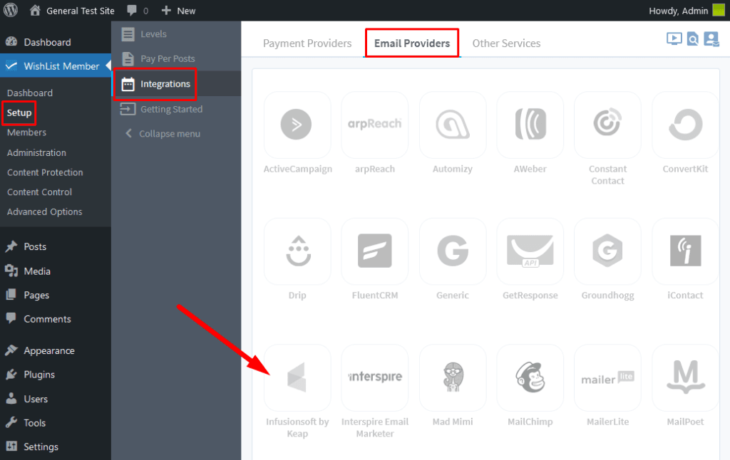 Infusionsoft by Keap (Email Provider) Integration with WishList Member