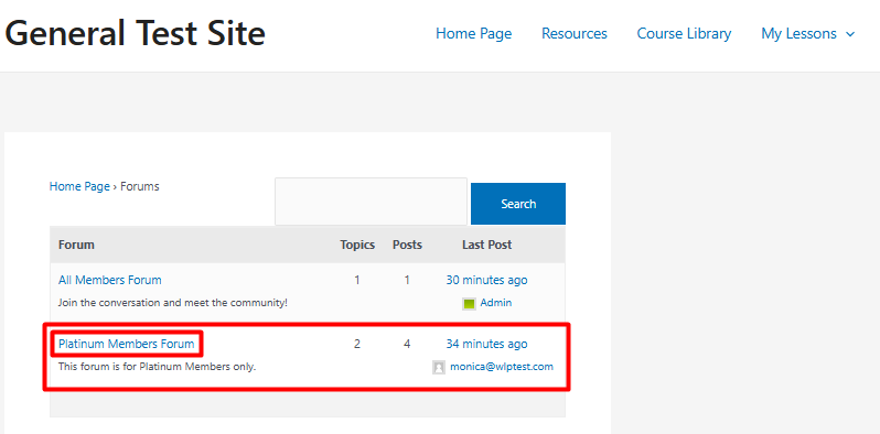Using a Forum on a WishList Member Site - What A Member Sees