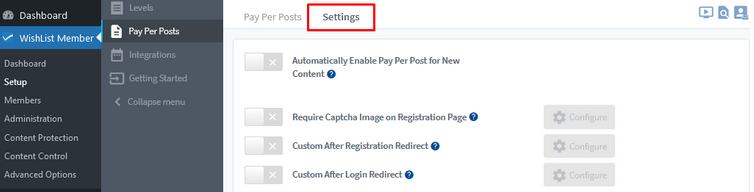 View WishList Member Pay Per Posts
