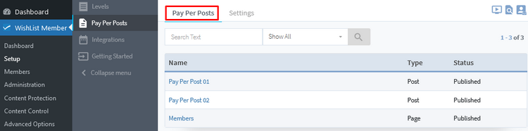 Edit WishList Member Pay Per Posts