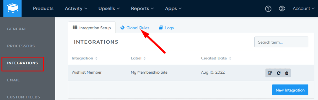 SamCart Integration with WishList Member - Global Rules
