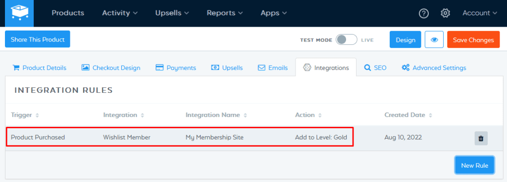 SamCart Integration with WishList Member
