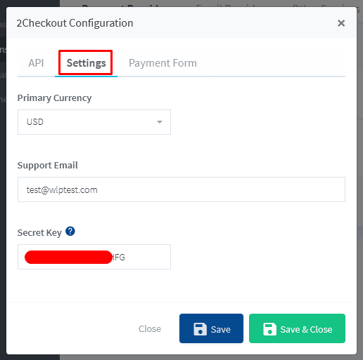 2Checkout WishList Member Secret Key