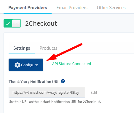 Configuring 2Checkout inside WishList Member