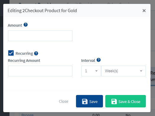 Editing 2Checkout Product for Level Name 