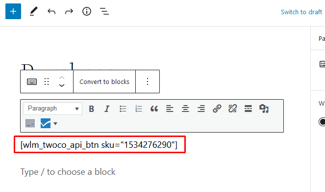 2Checkout API Integration shortcode