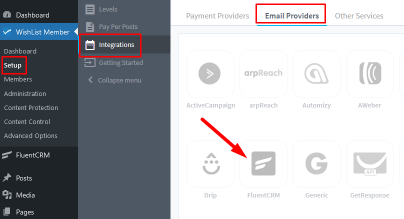 WishList Member Integration with FluentCRM