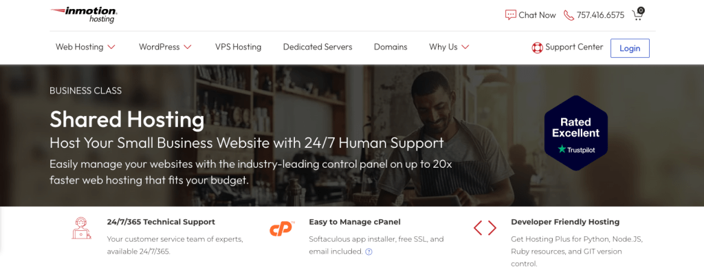 InMotion shared website hosting