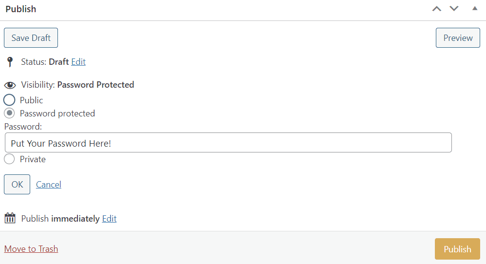 wordpress page visible to only users
