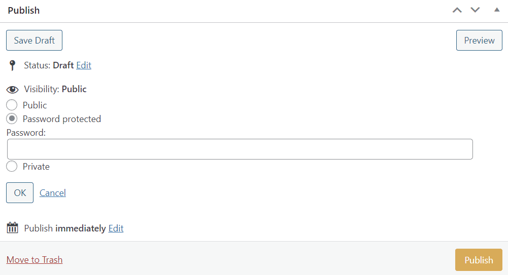 wordpress page visible to users