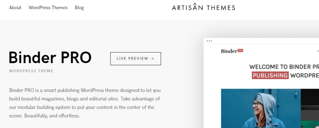 Binder Pro WordPress theme